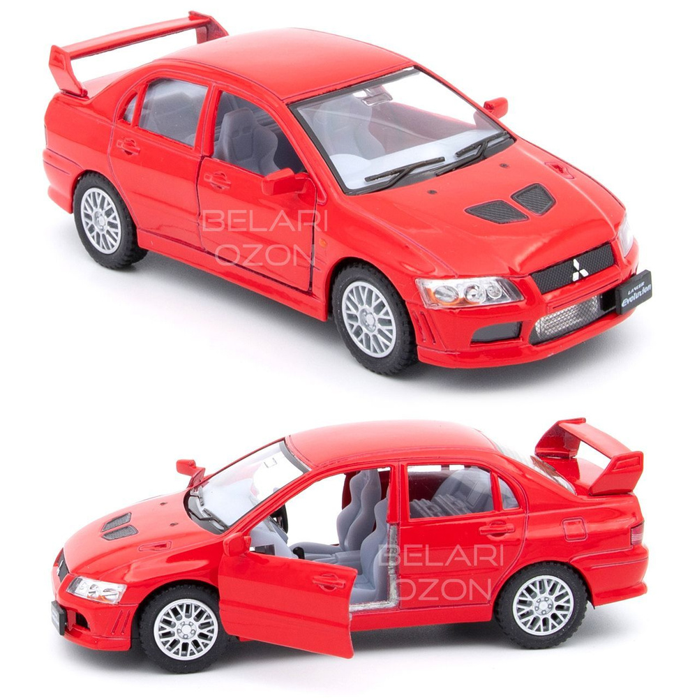 Машинка металлическая Kinsmart 1:36 Mitsubishi Lancer Evolution VII (Лансер  Эво) KT5052D инерционная, двери открываются / Красный - купить с доставкой  по выгодным ценам в интернет-магазине OZON (658138964)