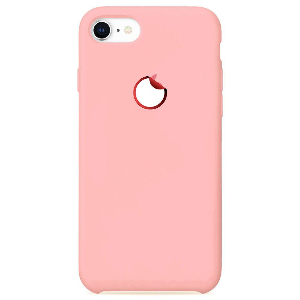 Силиконовый чехол для смартфона Silicone Case на iPhone 8 с логотипом /  Айфон 8 с логотипом, розовый - купить с доставкой по выгодным ценам в  интернет-магазине OZON (480418022)