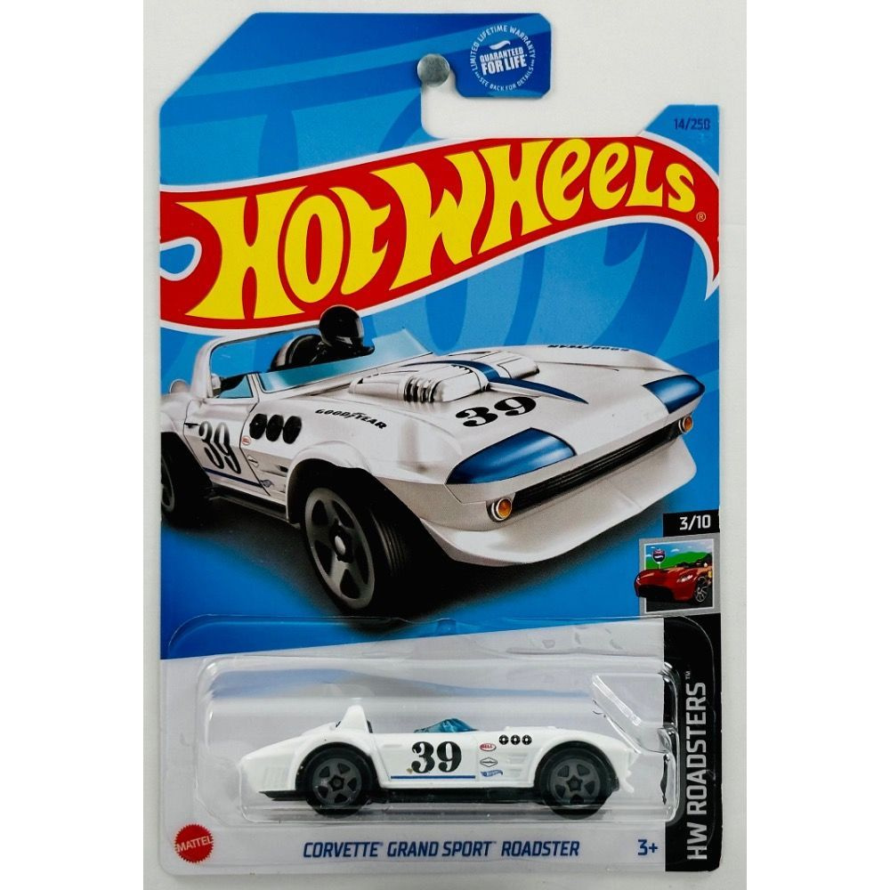 HKK09 Машинка металлическая игрушка Hot Wheels коллекционная модель  CORVETTE GRAND SPORT ROADSTER белый