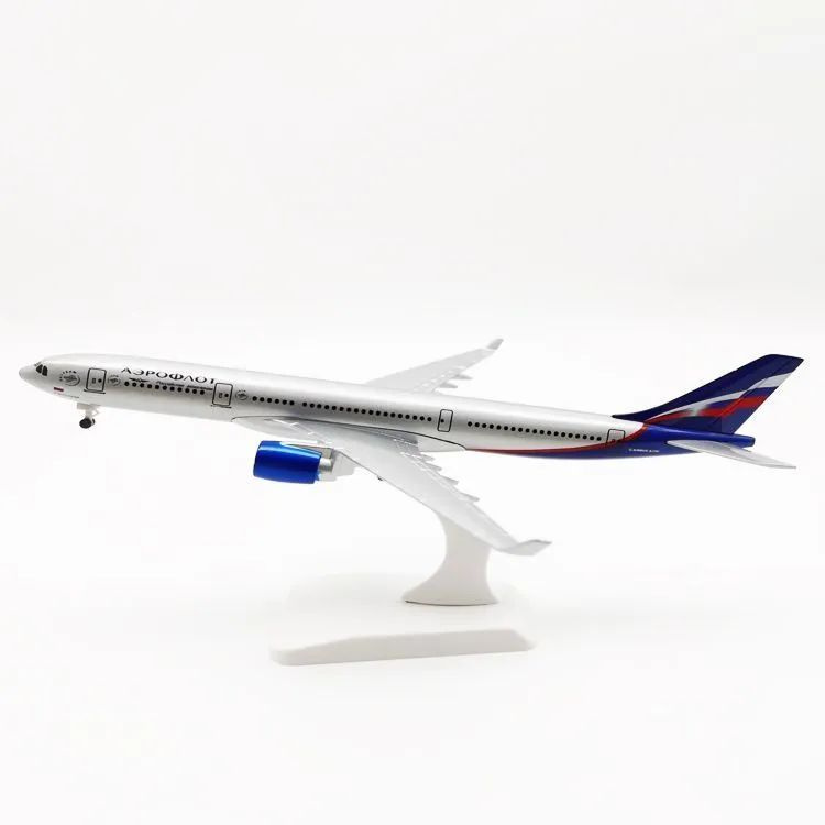 Модель самолета металлическая с шасси 20 см Аэрофлот Aeroflot A330 ...