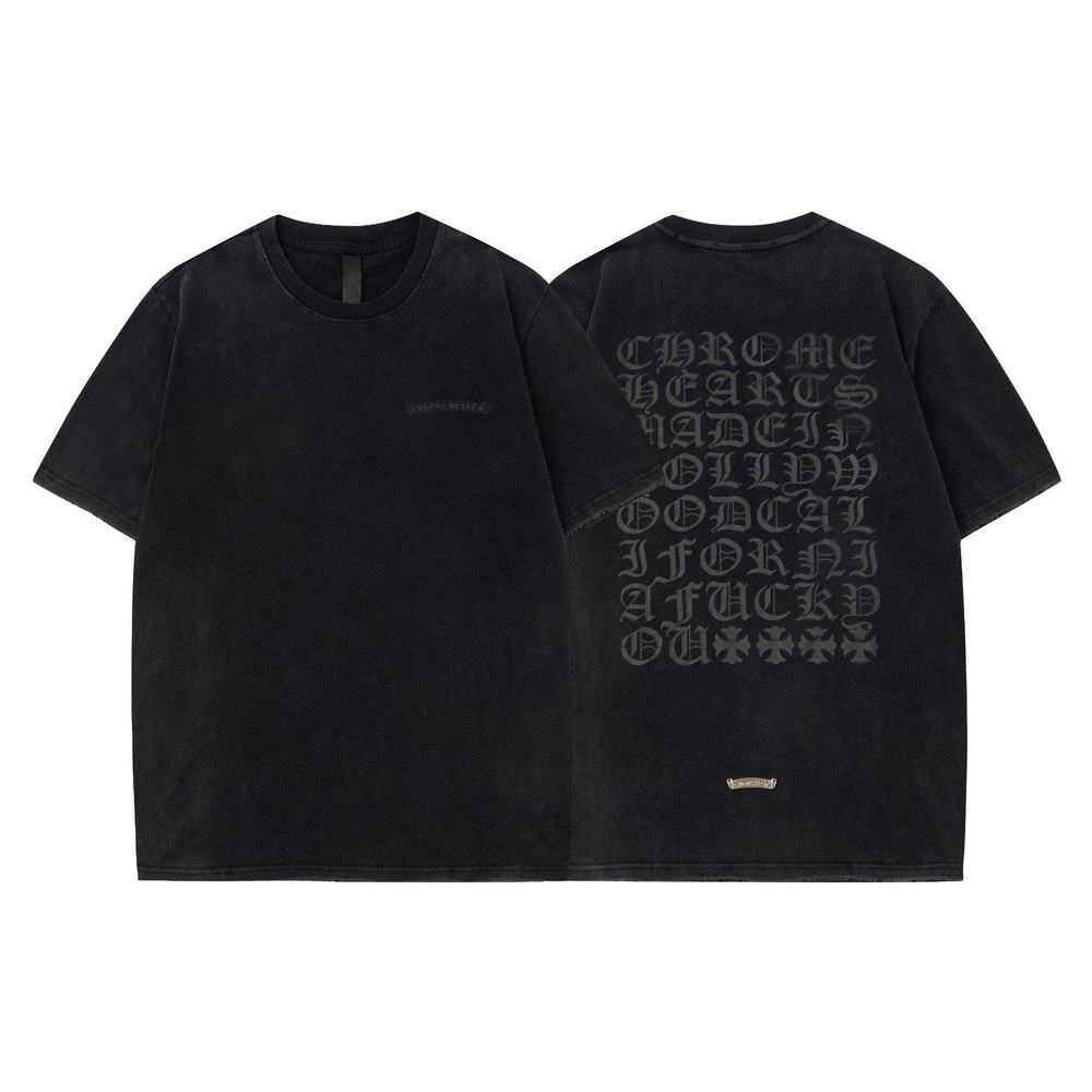 Футболка Chrome Hearts, размер 48, цвет черный, 95 % хлопок, 5 % ...