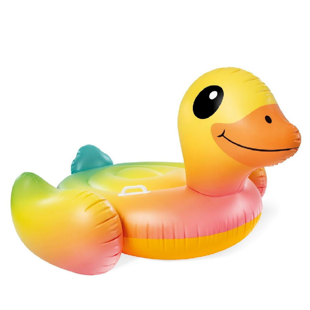 Плот надувной INTEX Baby Duck Ride-On (Уточка), для бассейна и моря, от 3 лет, 147х147х81,28см  #1