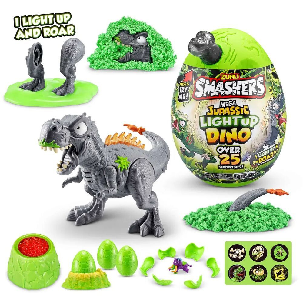 Игровой набор Zuru Smashers Dino JURASSIC большой свет, звук 74108 - купить  с доставкой по выгодным ценам в интернет-магазине OZON (1166620704)