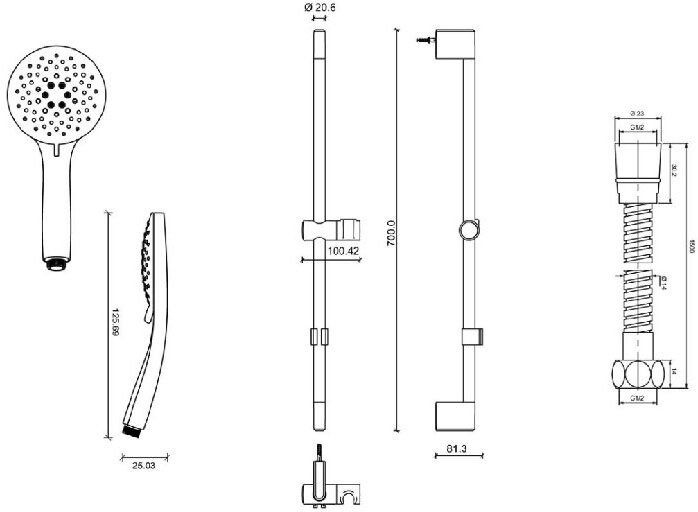 Jacob Delafon Душевой комплект Salute хром - купить с доставкой по ...