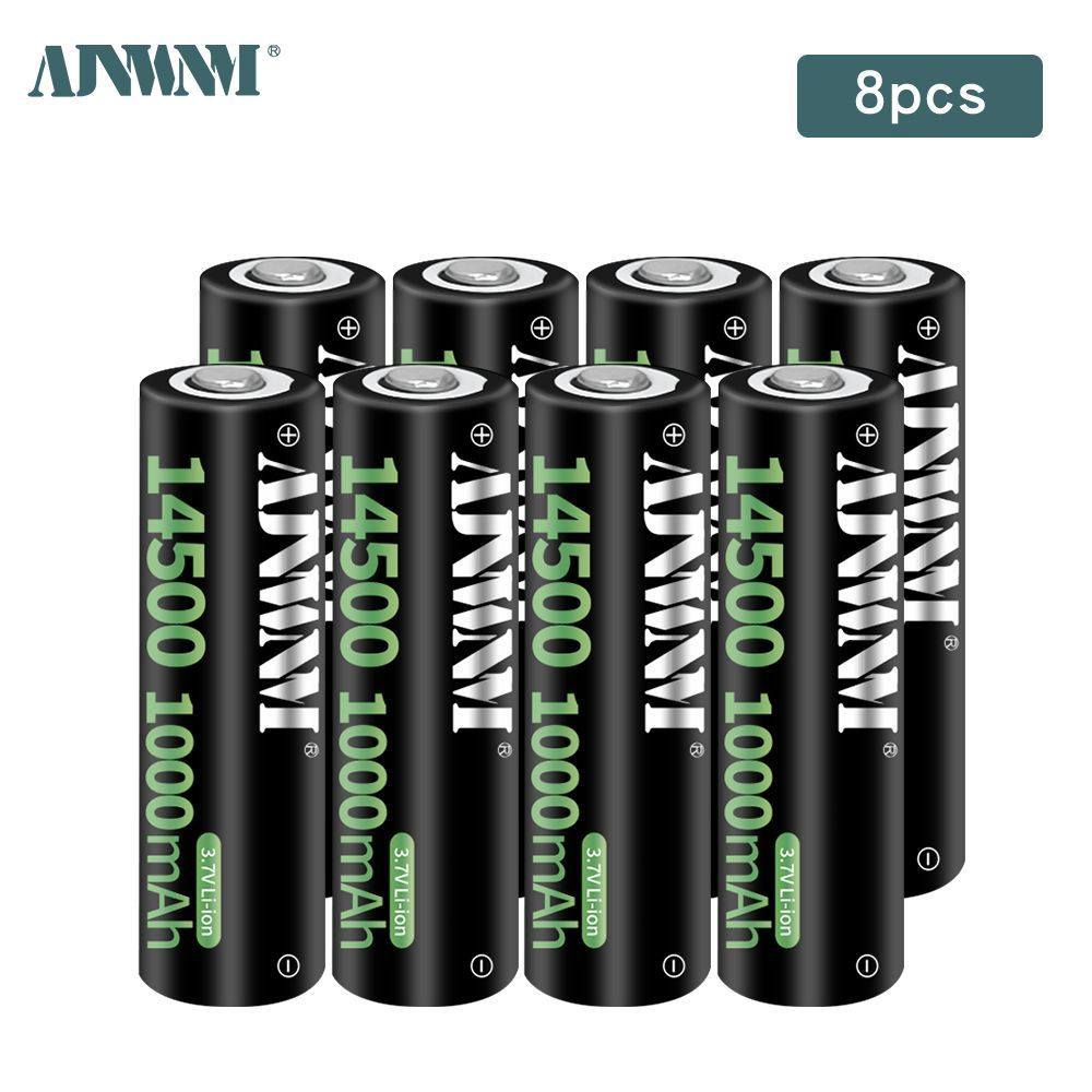 AJNWNM Аккумуляторная батарейка 14500, 3,7 В, 8 шт купить на OZON по ...
