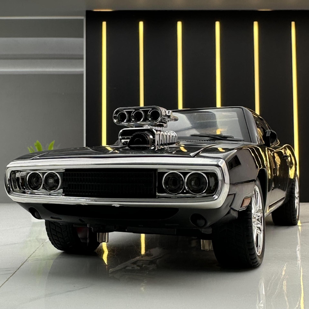 Машинка металлическая Dodge Charger Доминика Торетто из фильма Форсаж,  масштаб 1:32, длина 17 см., свет и звук, открываются двери, капот и  багажник - купить с доставкой по выгодным ценам в интернет-магазине OZON  (1189696159)