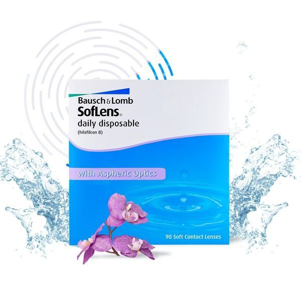 Однодневные контактные линзы SofLens Daily Disposable, 90 шт. R: 8.6, D: -1.50  #1