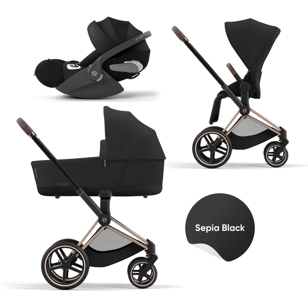 Cybex Priam IV Коляска 3 в 1, шасси Rose Gold/Sepia Black (comfort) -  купить с доставкой по выгодным ценам в интернет-магазине OZON (1197963178)