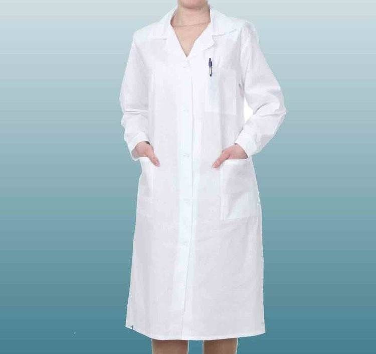Халат белый медицинский женский хлопок КУК-ХАЛМЖ101 40-42/146-152 ...