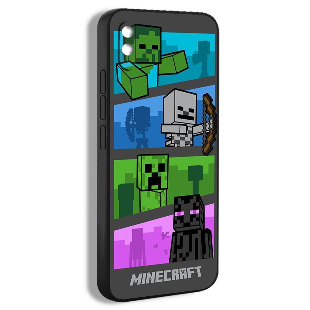 чехол для смартфона Подходит для Xiaomi Redmi 9A Minecraft Майнркатф игры  Криппер ремесло создавать EFC01