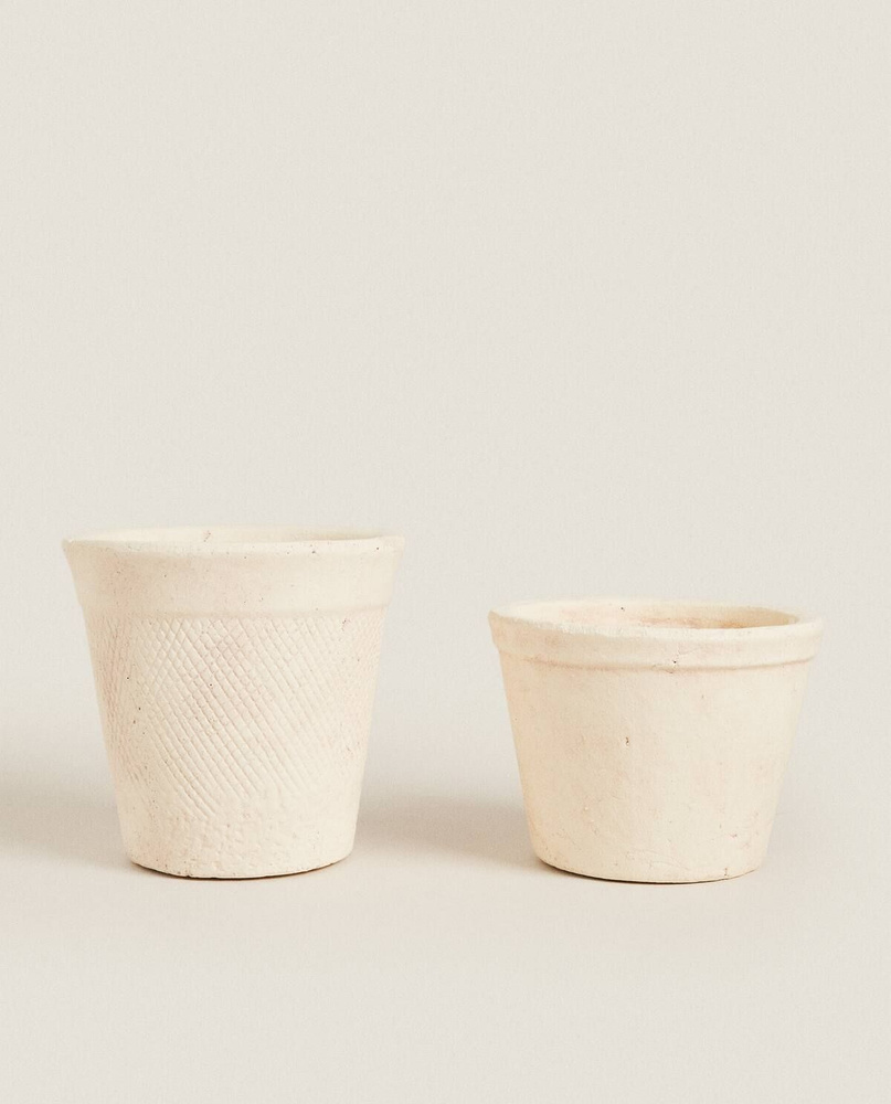 ZARA HOME Горшок для цветов, Белый цвет, 1 шт - купить с доставкой по ...