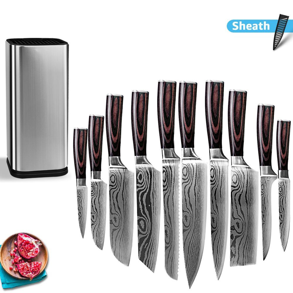 Набор кухонных ножей, Кованая сталь, Нержавеющая сталь купить по низкой ...