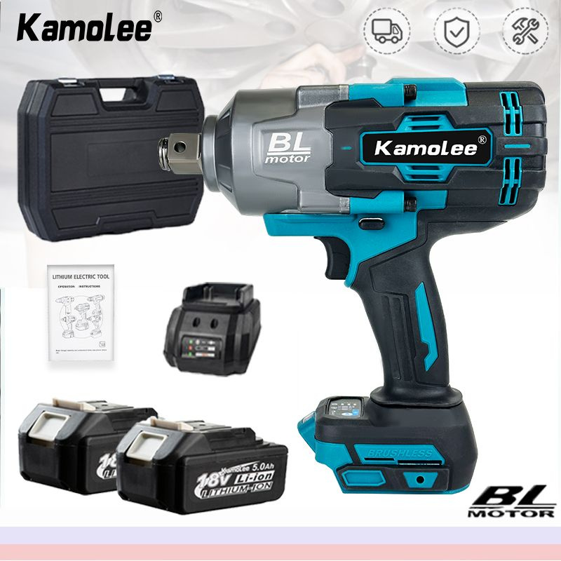 Kamolee 3100 Нм, 3/4 '' бесщеточный, ударный гайковерт с литиевой ...
