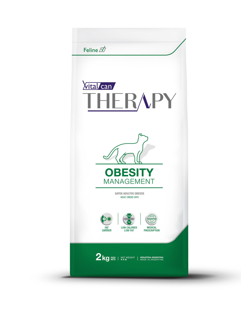 Виталкан Корм Therapy Feline Obesity Management для кошек, для снижения веса, 2 кг  #1