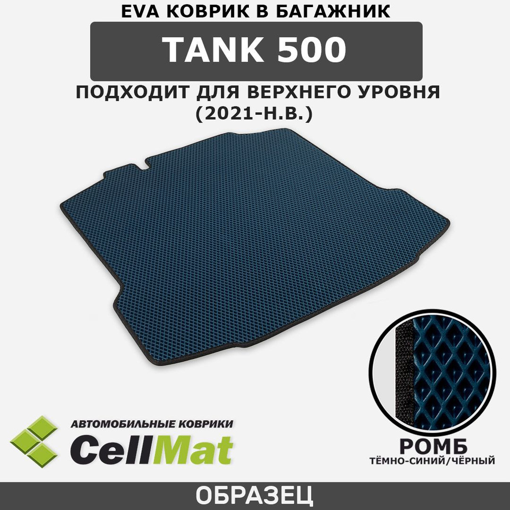 Коврик в багажник CellMat BCR_TANK500_BLACK, цвет темно-синий, черный -  купить по выгодной цене в интернет-магазине OZON (1141506662)