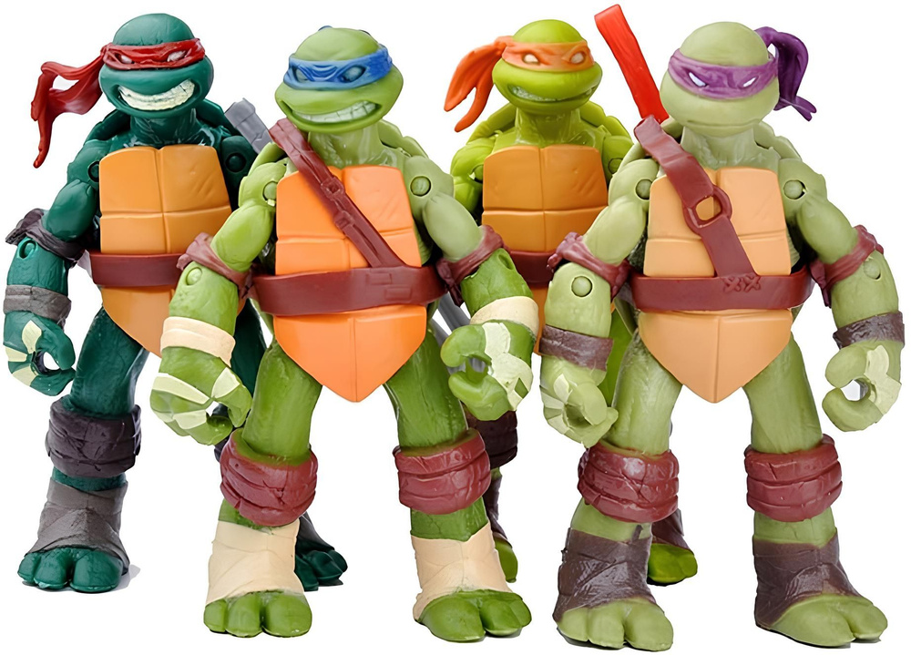 Набор фигурок Черепашки Ниндзя 4шт (12см, пакет) купить на OZON по ...