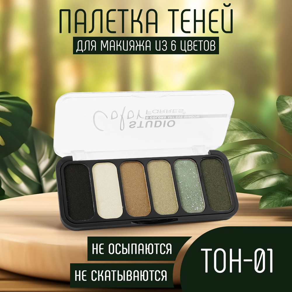 Farres cosmetics Тени для век палетка 6 цветов / профессиональные ...