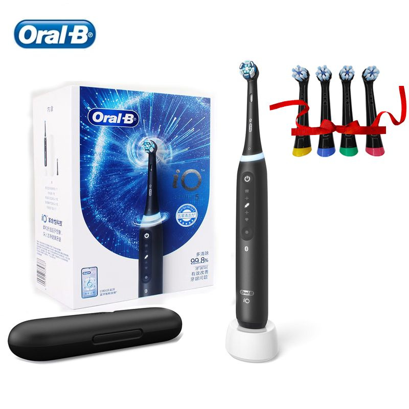 Oral-B Электрическая зубная щетка Oral B iO5, черный, черный матовый  #1