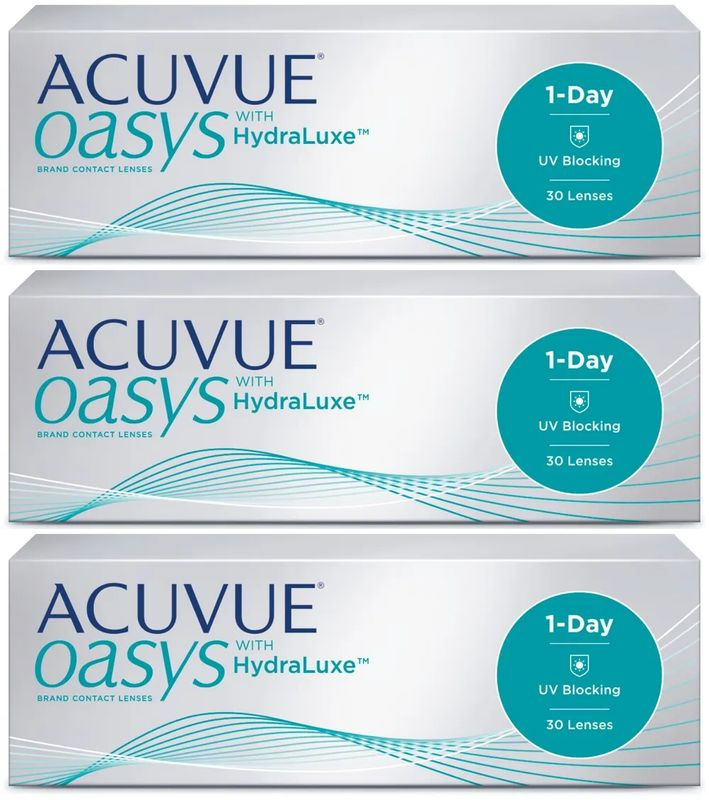 1-Day ACUVUE Oasys +2.00 / 14.3 / 8.5, 90 штук (3 пачки по 30 линз) контактные однодневные силикон-гидрогелевые #1