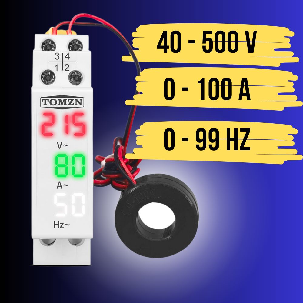 Монитор переменного тока TOMZN 40-5000В 100А / Цифровой амперметр ...