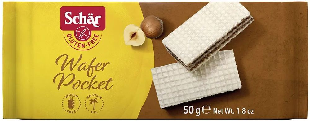 Вафли с ореховым кремом, без глютена, Wafer Pocket, Schar, 50 г #1