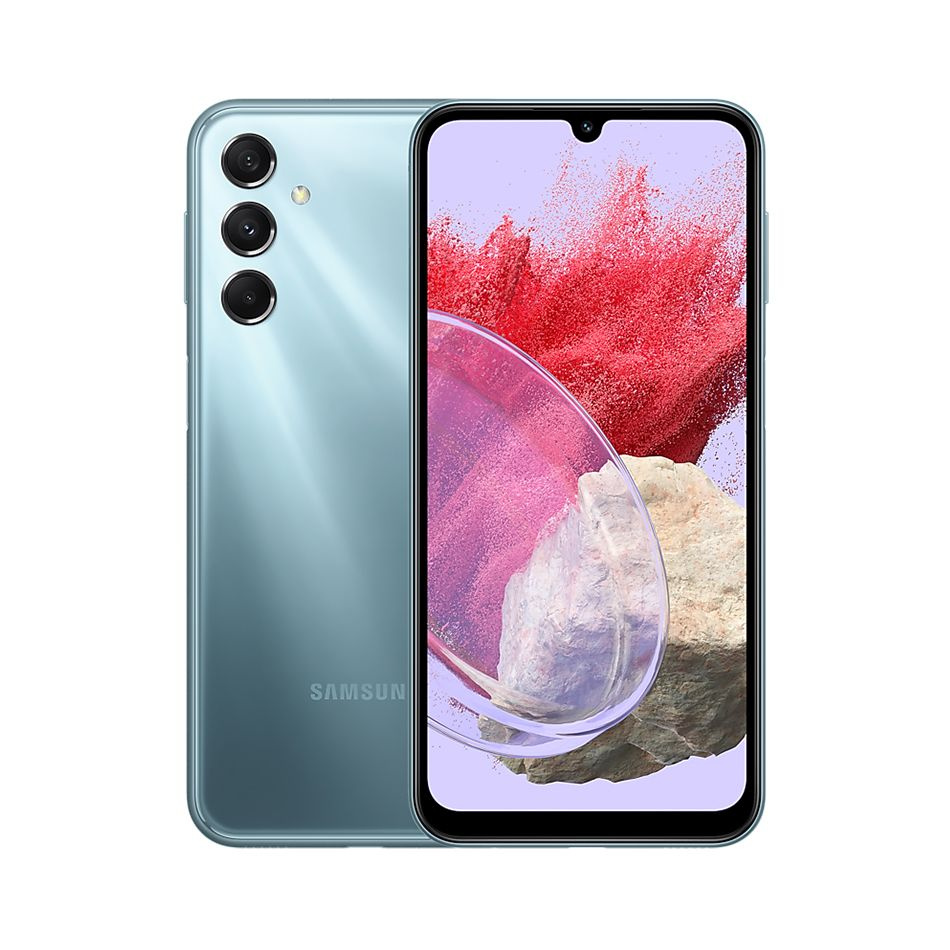 Samsung Смартфон Galaxy M34 5G NFC 6,5 дюйма Super AMOLED дисплей 6000 мАч  Батарея 50 МП Тройная камера 6/128 ГБ, синий