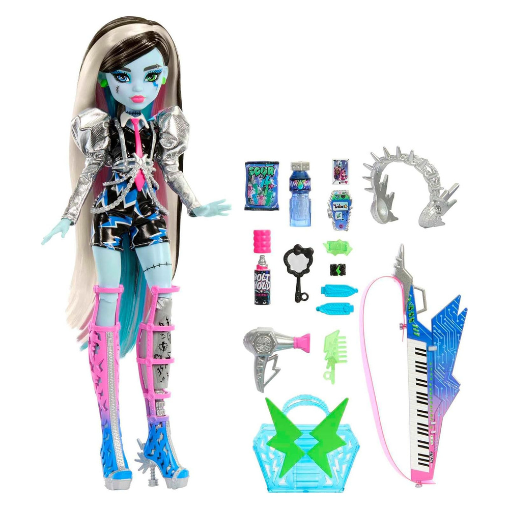 Кукла Monster High, Фрэнки Штейн Рок-звезда с инструментом и выступлением -  купить с доставкой по выгодным ценам в интернет-магазине OZON (1305933830)