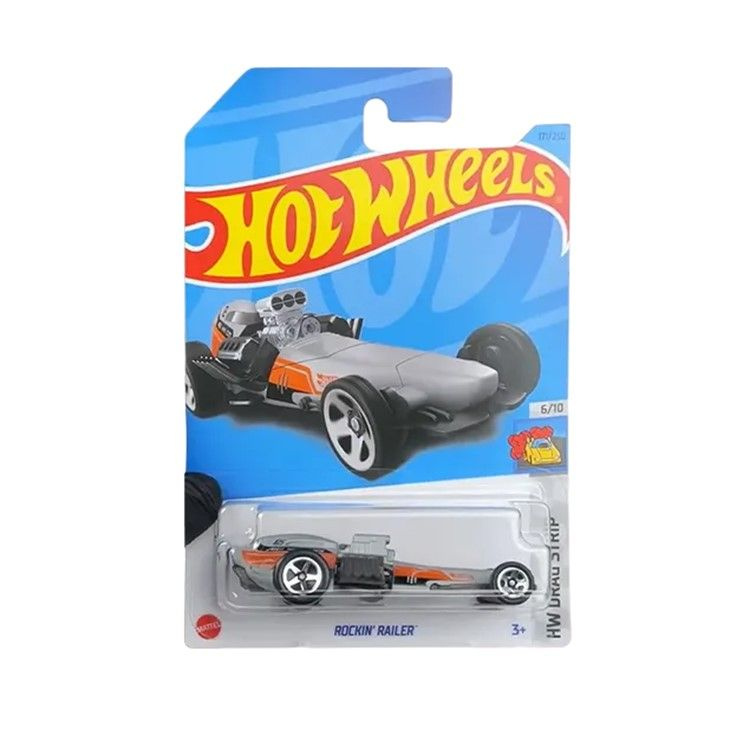 HKK05 Машинка металлическая игрушка Hot Wheels коллекционная модель Rockin Railer серый  #1