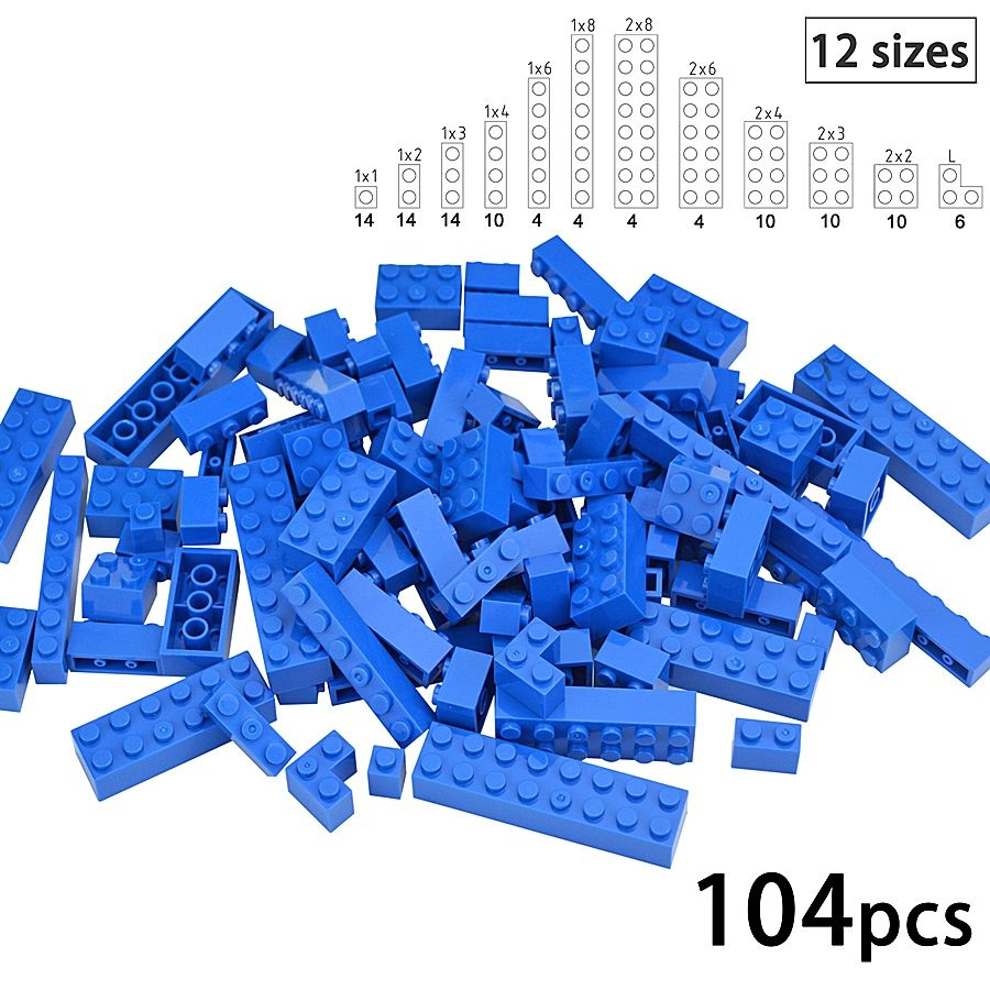 104 шт., смешанные толстые фигурки, строительные блоки, 12 размеров, 16  цветов, совместимые классические базовые пластины Leduo, креативные игрушки  ...