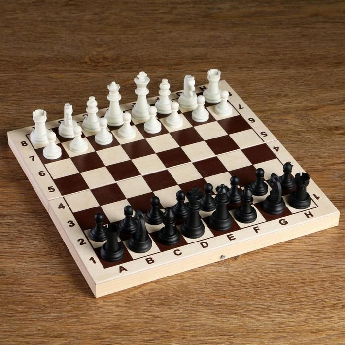 Шахматные фигуры, король h-6.2 см, пешка h-3.2 см, черно-белые  #1