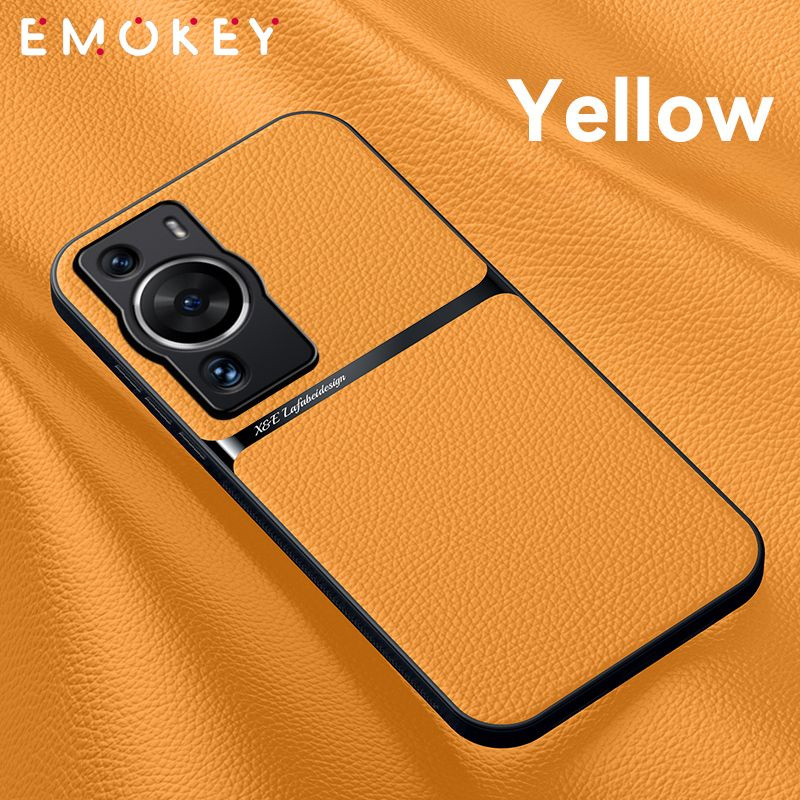 MagSafe чехол кожаный для Huawei P60 Pro / Хуавей Р60 Про, для ...