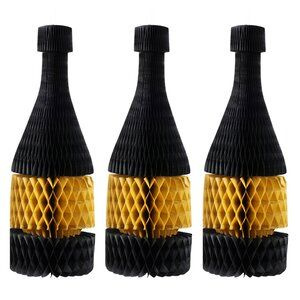 Набор украшений из бумаги Champagne Bottle 27*10 см, 3 шт (Koopman) #1