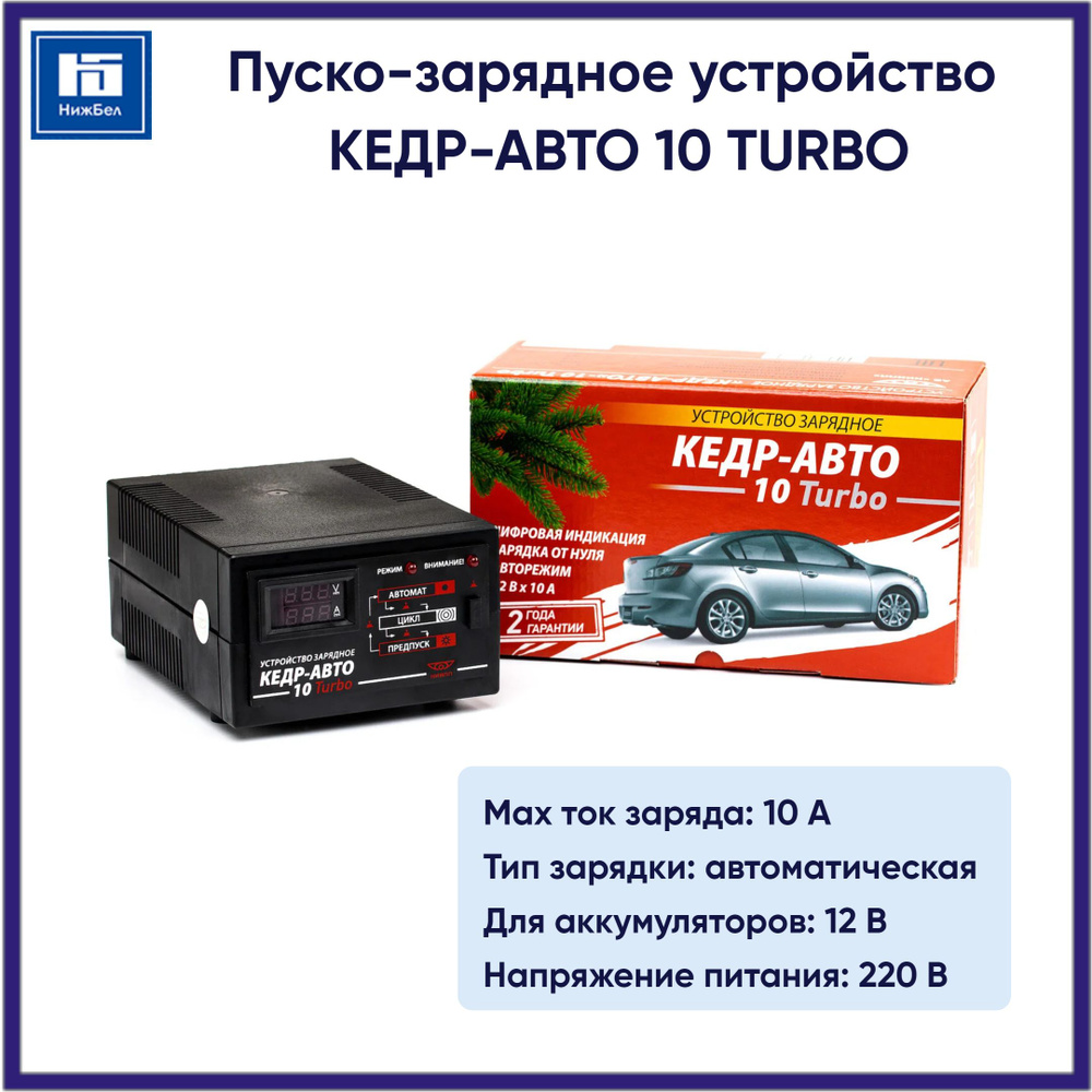 Кедр-Авто Устройство пуско-зарядное, макс.ток 10 A, 185 мм - купить с  доставкой по выгодным ценам в интернет-магазине OZON (1348047101)