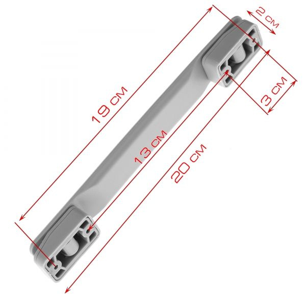 Ручка для чемодана R-0000 серый - крепления боковые #1