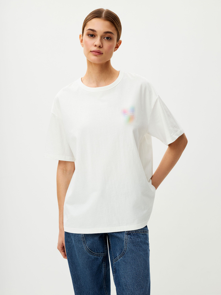 Футболка Sela, размер 48, цвет светло-бежевый, 100% хлопок - купить по ...