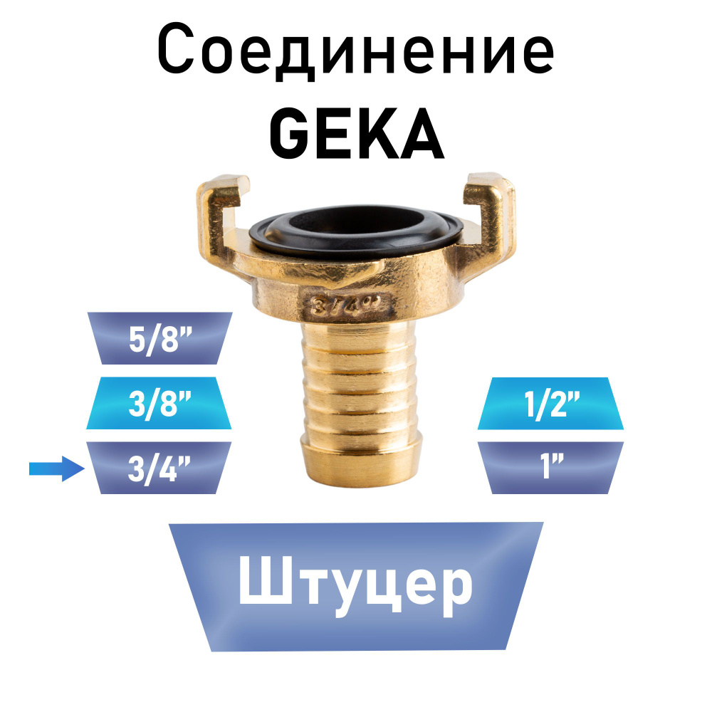 Соединение Гека (GEKA) штуцер 3/4" #1