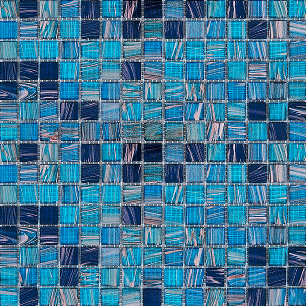 Elada Mosaic Плитка мозаика HK-21 синий микс, коробка, 7 шт., 0,75 м2, 32.7 см x 32.7 см, размер чипа: #1