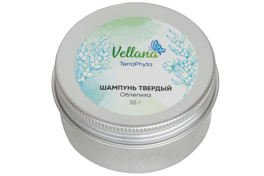 Твердый шампунь для волос против выпадения Vellana "Облепиха", 55 г ...