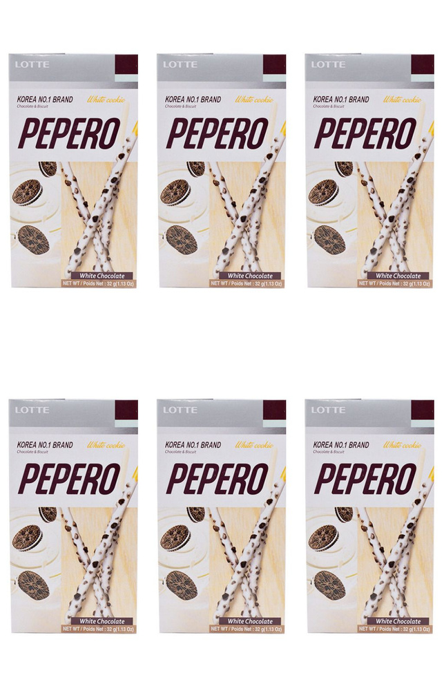 Lotte Печенье Pepero Белый шоколад, 32 г, 6 уп #1