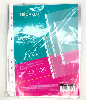 Файлы А4 100 шт 80Мкм – купить в интернет-магазине OZON по низкой цене ...