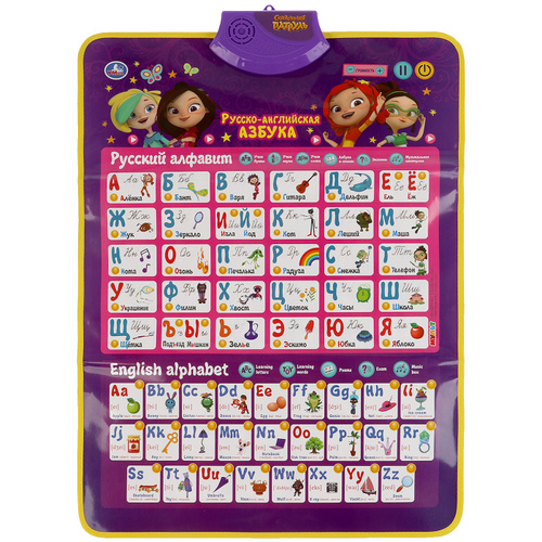 Плакат на стену говорящая азбука алфавит Сказочный патруль Умка ...