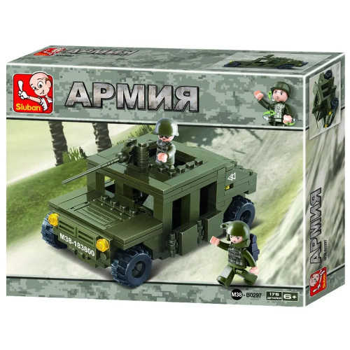 Военный бронеавтомобиль Hummer/Хаммер с пулеметом (14,5 см, 175 дет ...