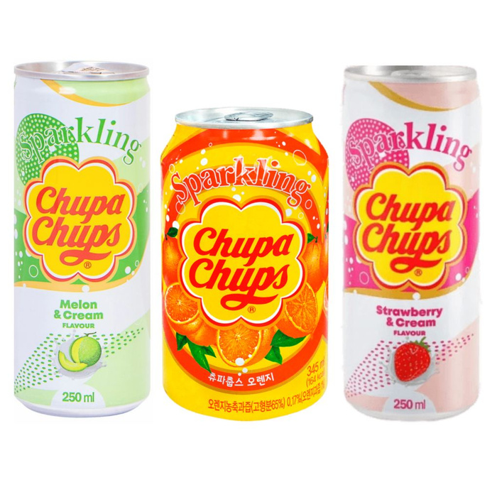Набор газированных напитков Chupa Chups Sparkling Чупа Чупс Апельсин ...
