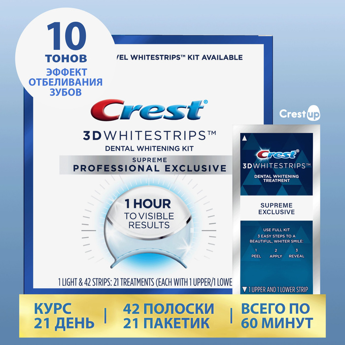 Crest 3D Whitestrips Supreme Professional Exclusive Light Отбеливающие ...