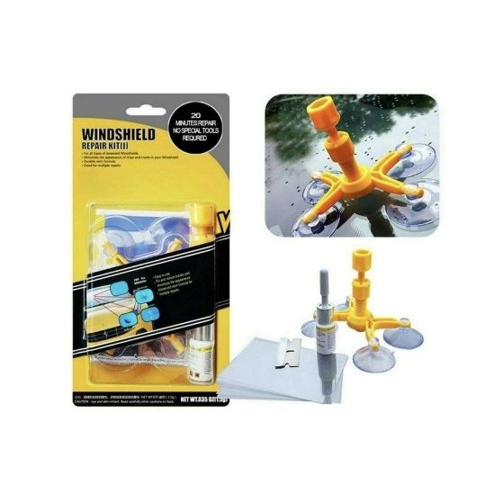 Набор для ремонта лобового стекла автомобиля / Ремкомплект клей ...