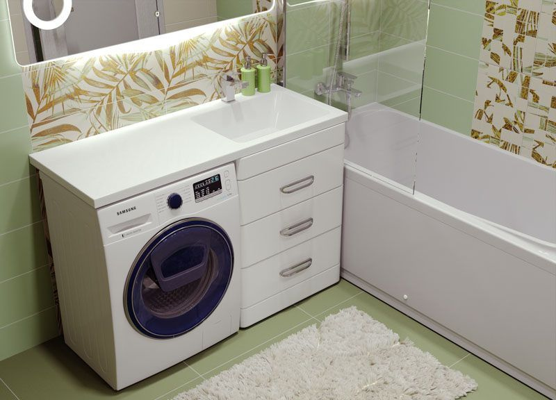 MIRSANT Тумба под раковину, тумба напольная под стиральную машину Fuji ...