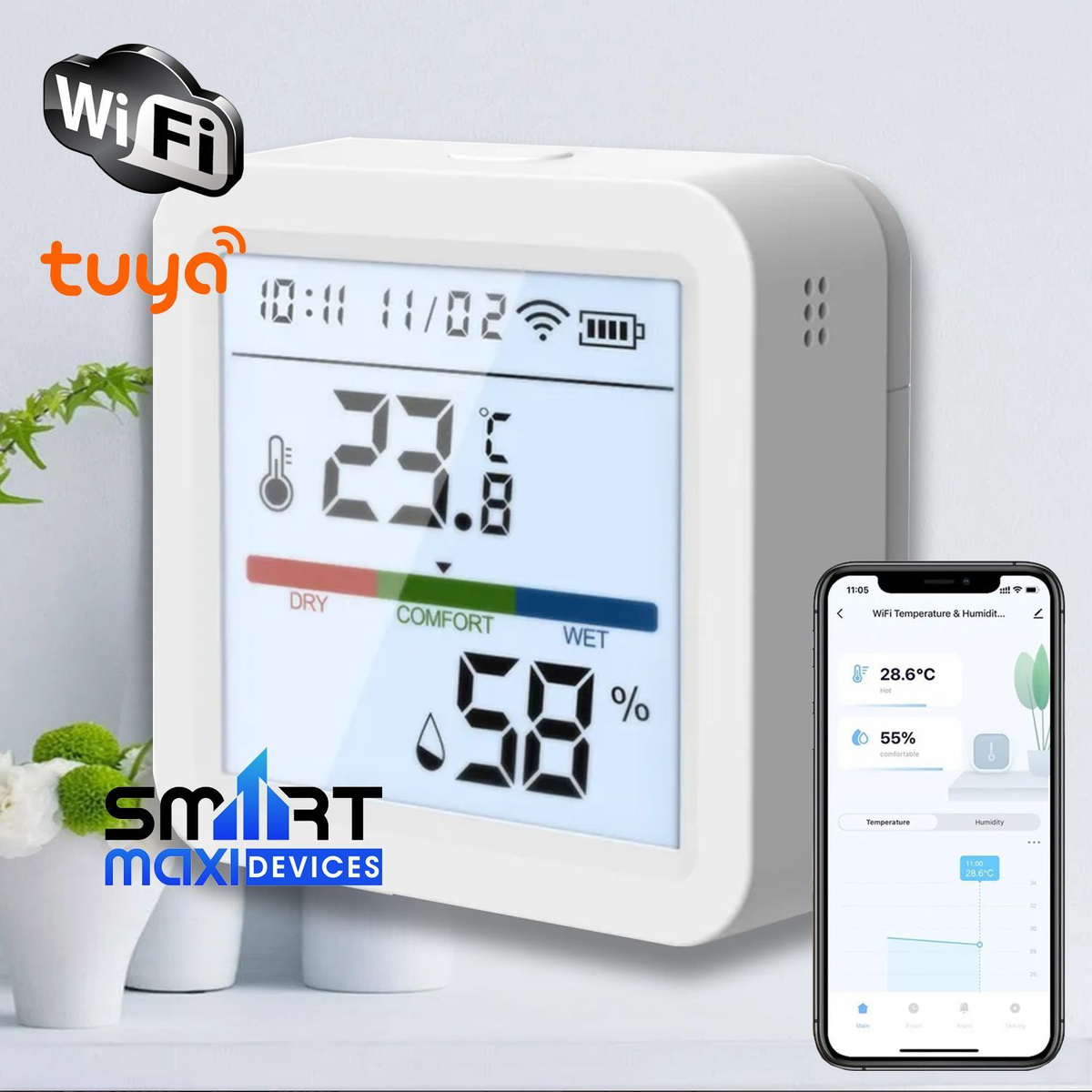 Умная розетка WiFI Tuya с Алисой