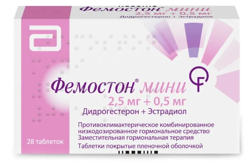 Фемостон Мини, таблетки в пленочной оболочке 2.5 мг 0.5 мг, 28 шт., 28 шт