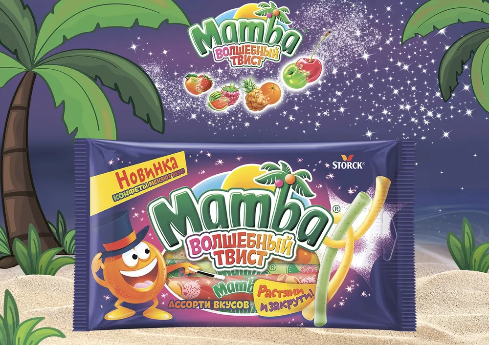 Жевательные конфеты Mamba волшебный твист, 70 г, 70 г, фото 2