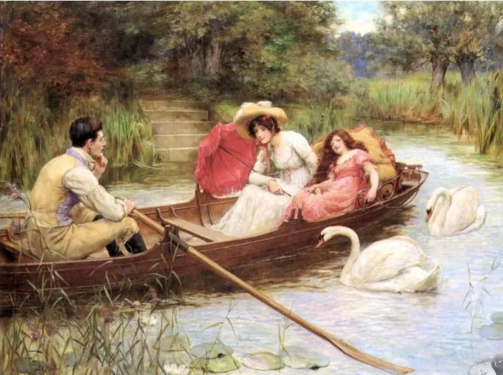 Схема для вышивки крестом HAED Summer Pleasures on The River/Летние удовольствия на реке, вариант